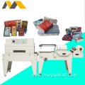 Semi automatic l bar heat shrink wrapping machine with shrink tunnel use pof,pvc and pe film